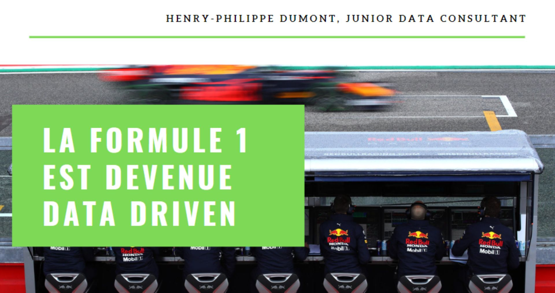 La formule 1 est devenue DATA DRIVEN